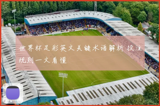 世界杯足彩英文关键术语解析 投注规则一文看懂